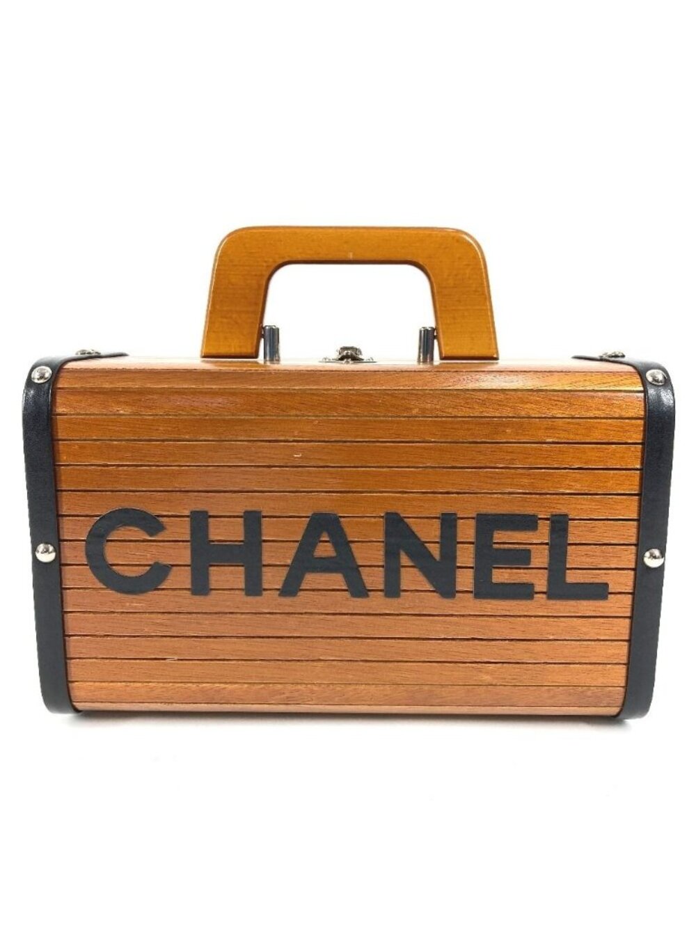 Chanel Handbag CC Logo Wood Brown